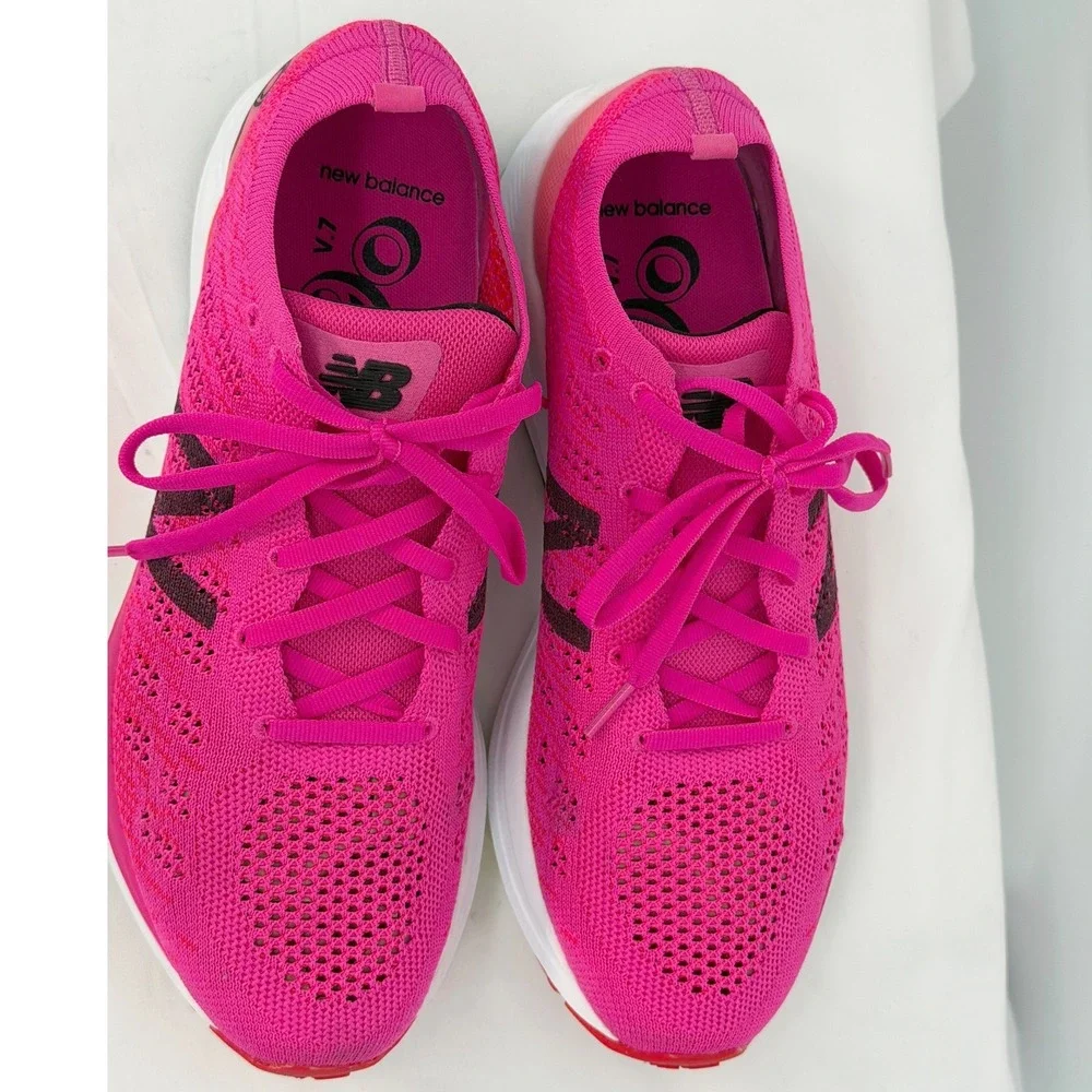 New Balance 890v7 Pink Knit Running Shoes W890PO7 11 Athletic Sneakers 14-07